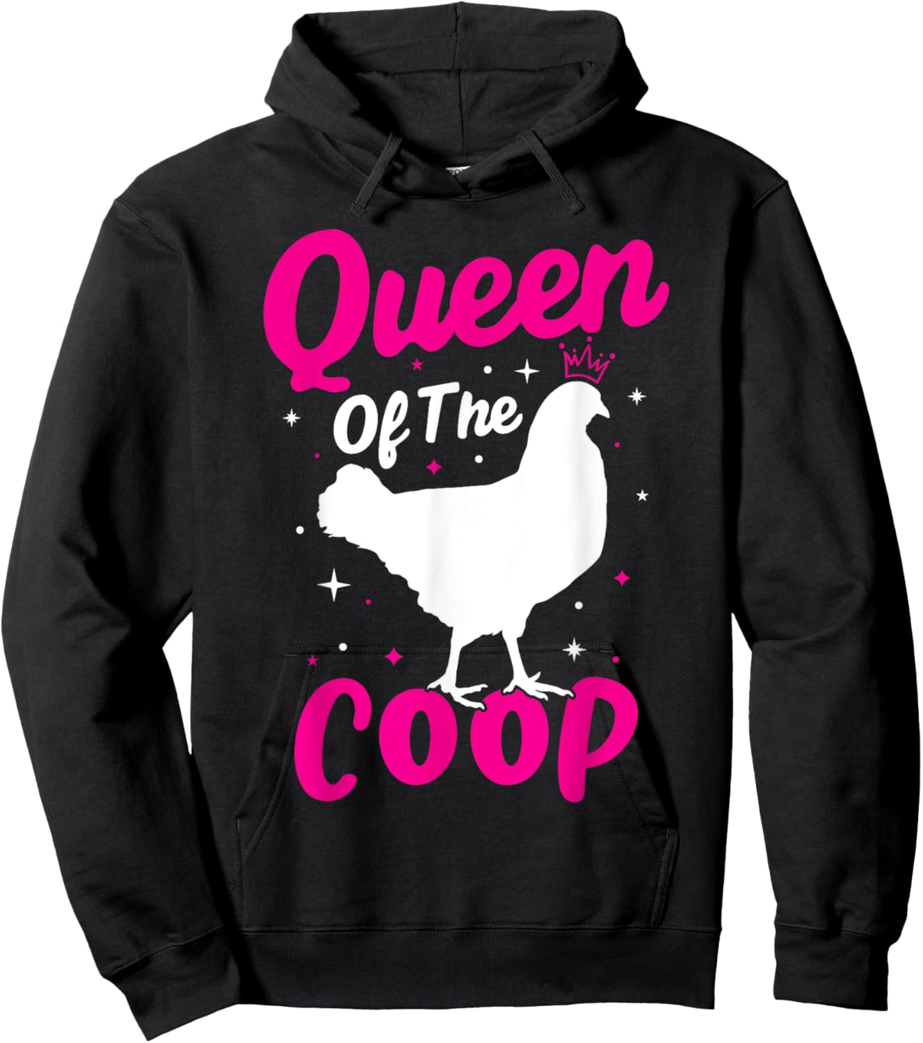 Queen Of The Coop - Funny Chicken Lady Chicken Mom Farmer Hoodie - Hoodie | Black