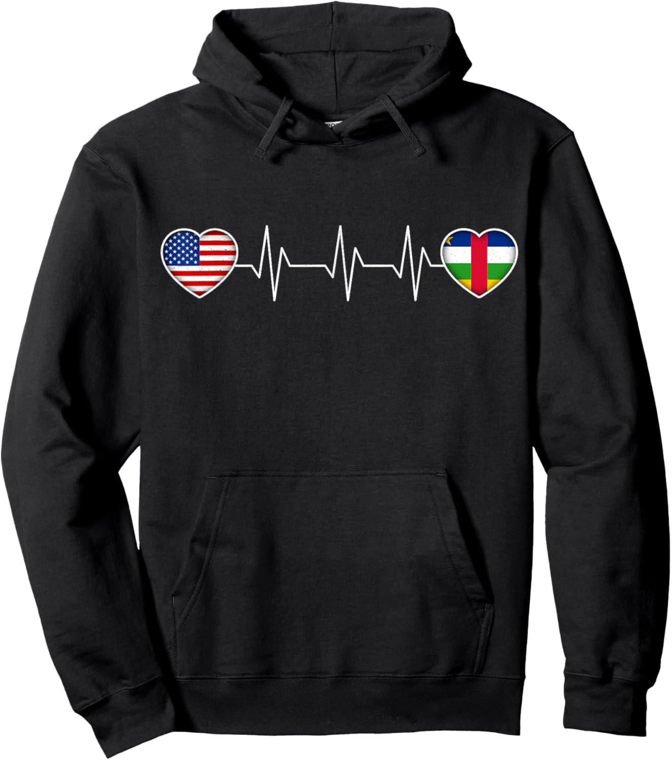 Central African Republic & USA Hoodie - Hoodie | Black