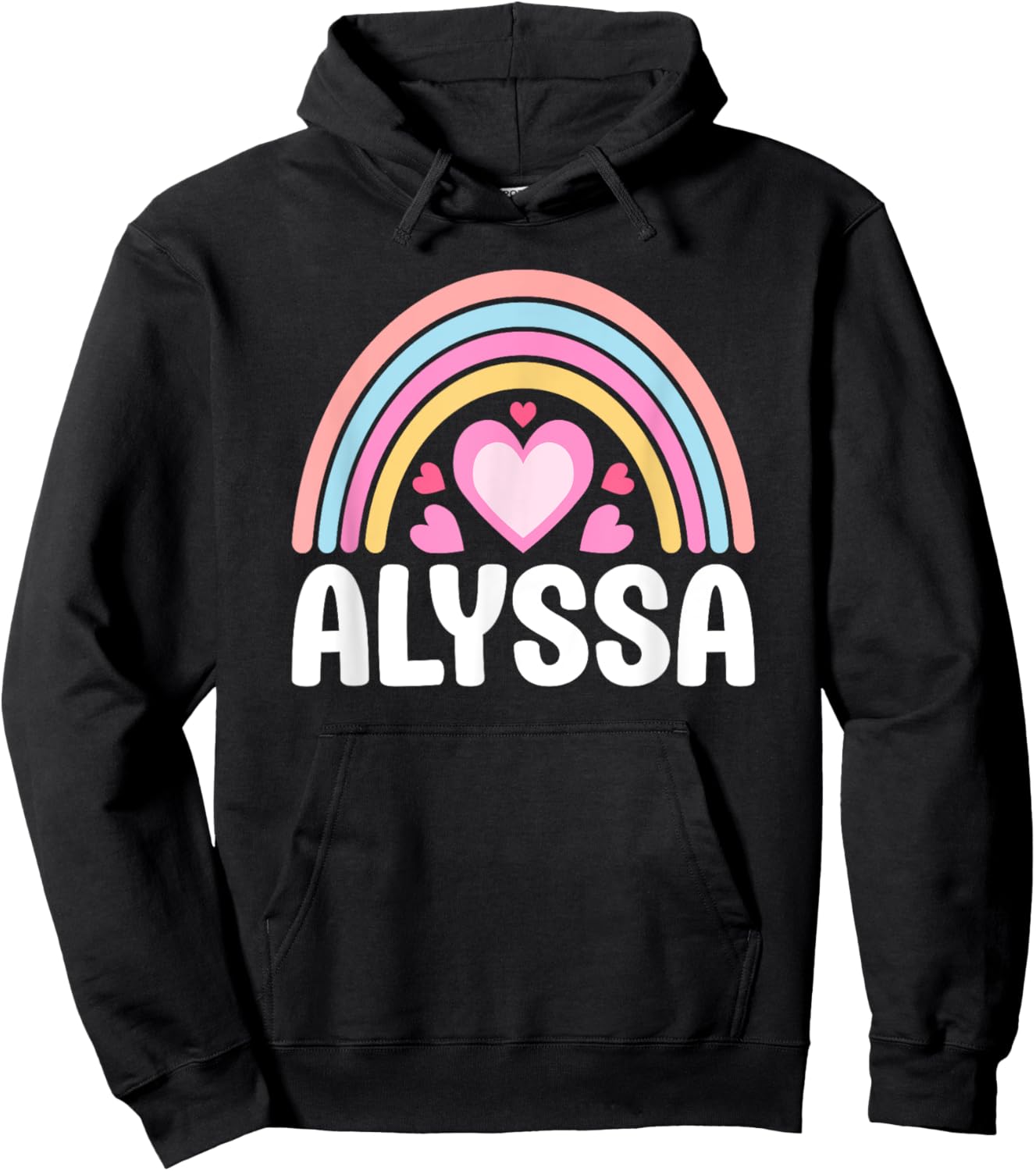 I Love Alyssa Cute Alyssa Lover Hoodie - Hoodie | Black