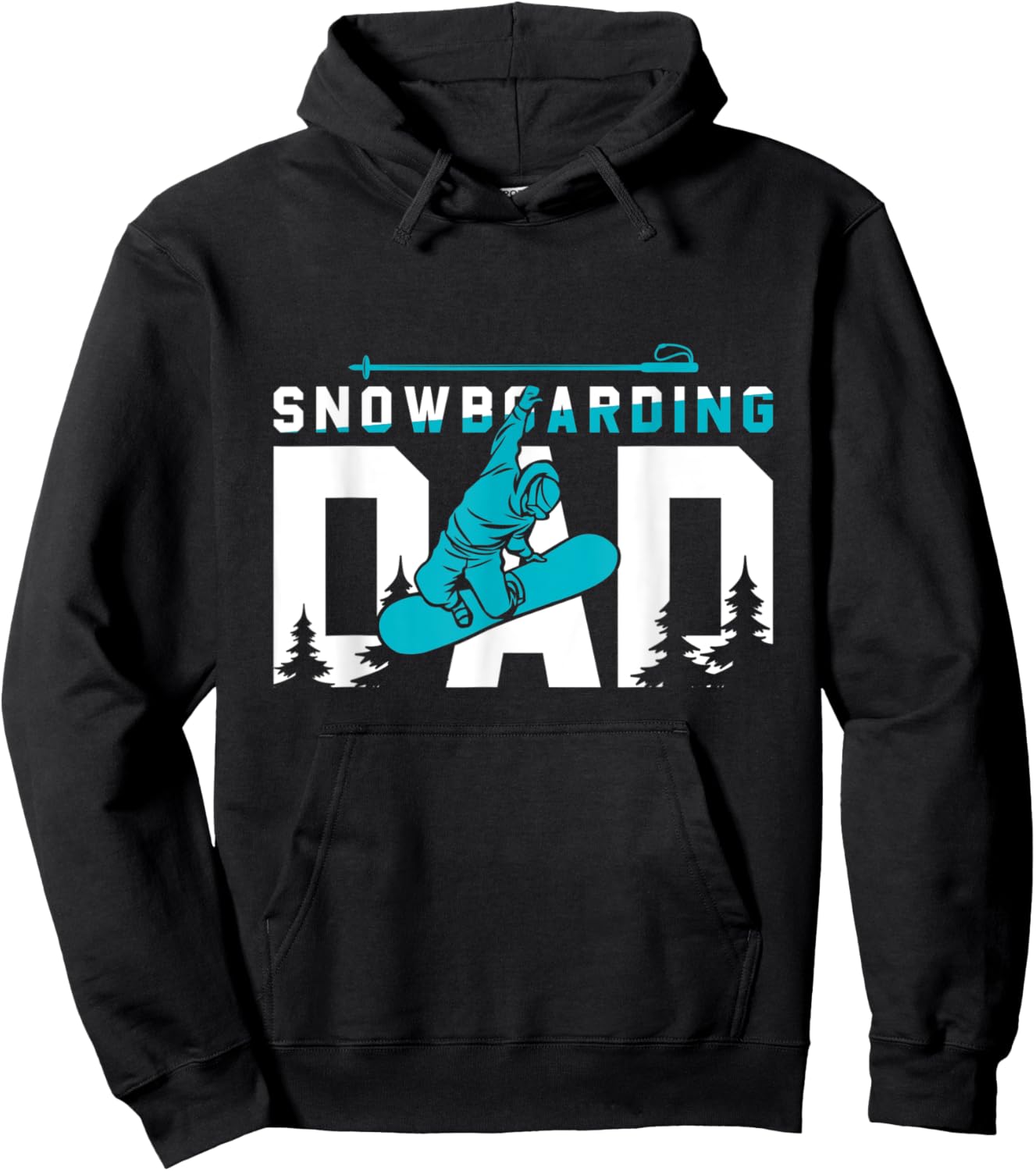 Cool Snowboarding Dad Gift Hoodie - Hoodie | Black