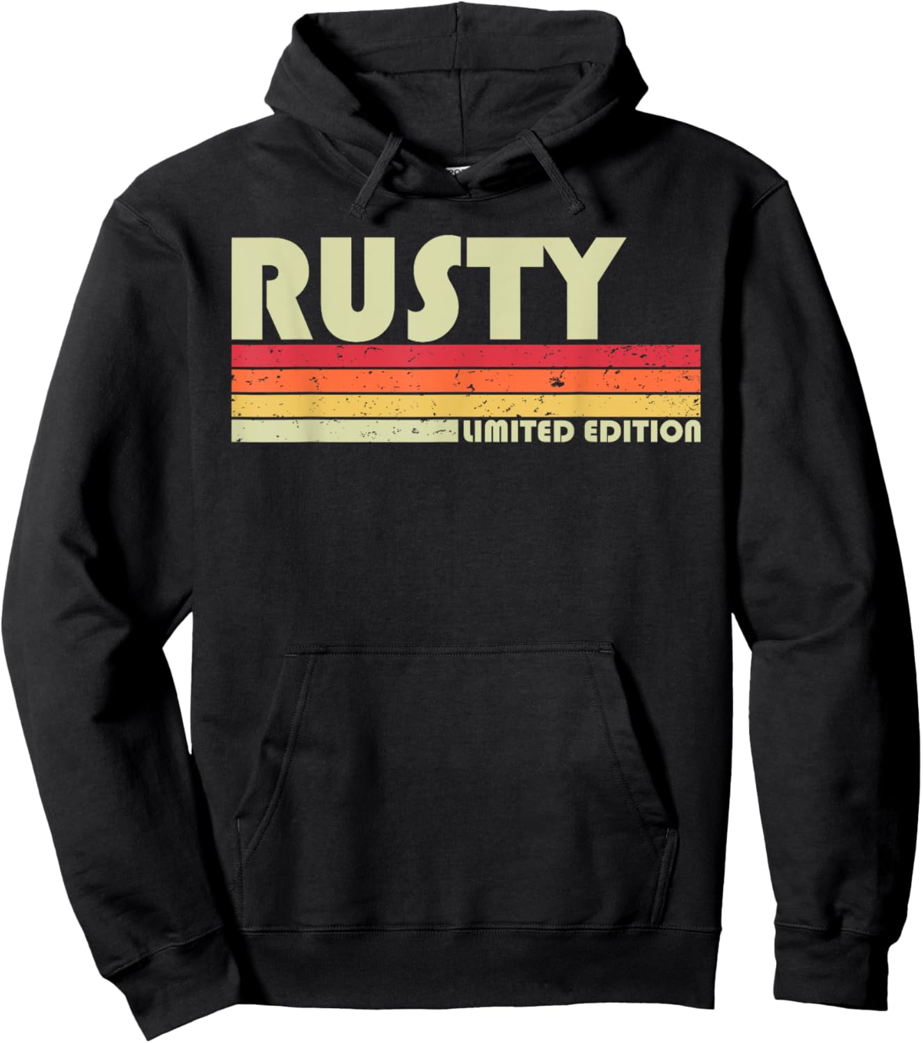 RUSTY Gift Name Personalized Funny Retro Vintage Birthday Hoodie - Hoodie | Black