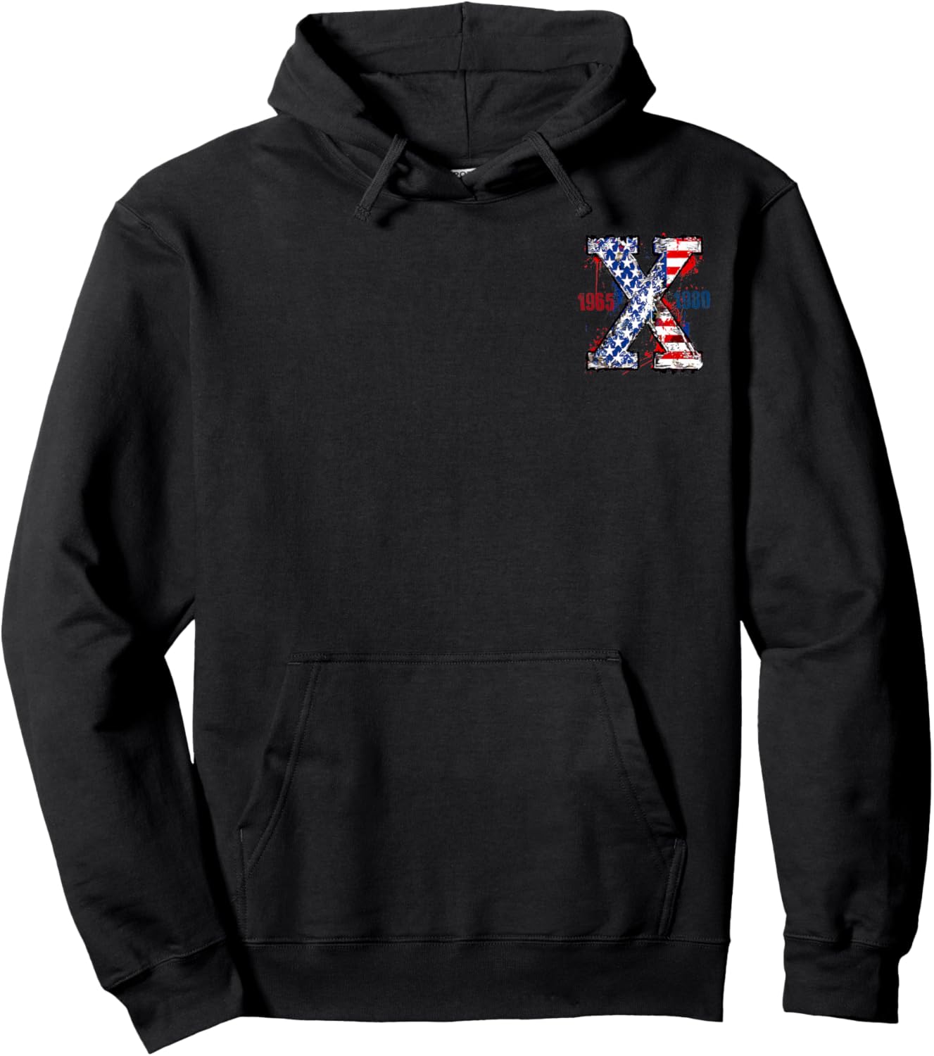 Generation-X Gen-X Retro Style 4th Of July (Two Sides) Hoodie - Hoodie | Black