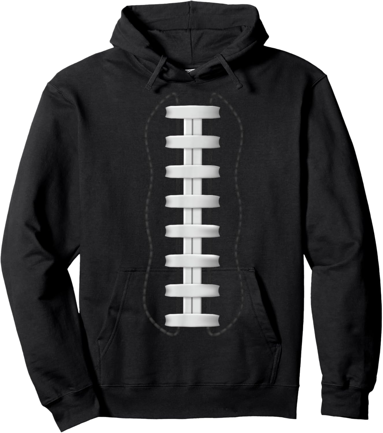Football Seam Fan Sunday Game Day Gift Hoodie - Hoodie | Black