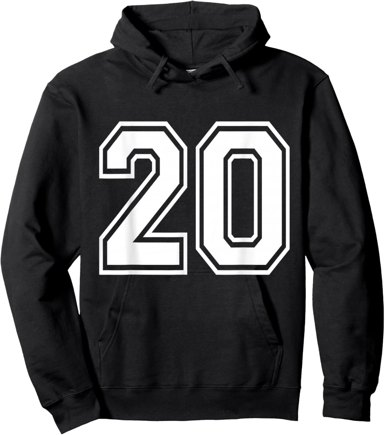 Number 20 Varsity Sports Team Jersey 20th Birthday 20 Years Hoodie - Hoodie | Black