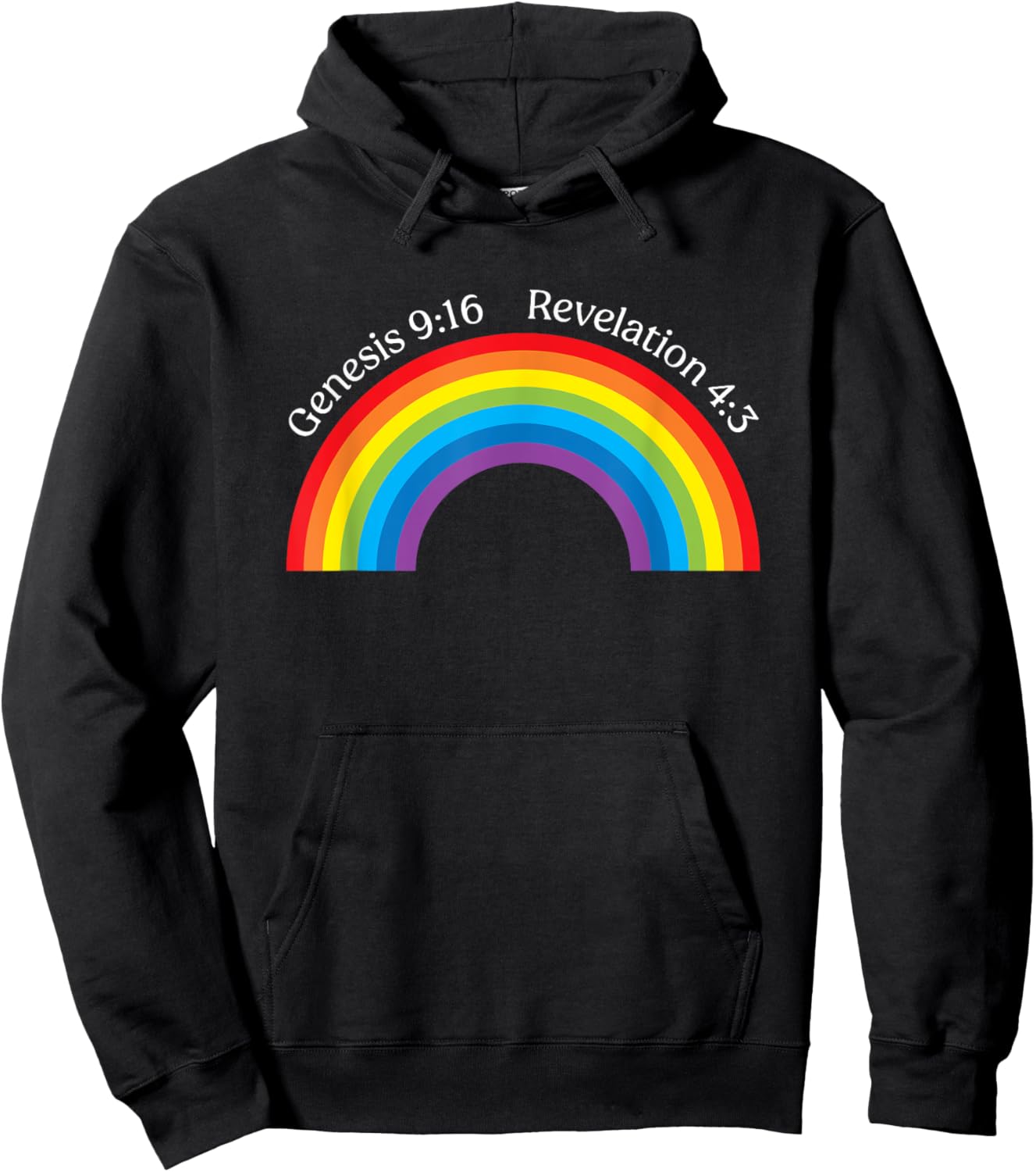 Genesis 9 16 Revolution 4 3 Rainbow Bible Christian Hoodie - Hoodie | Black