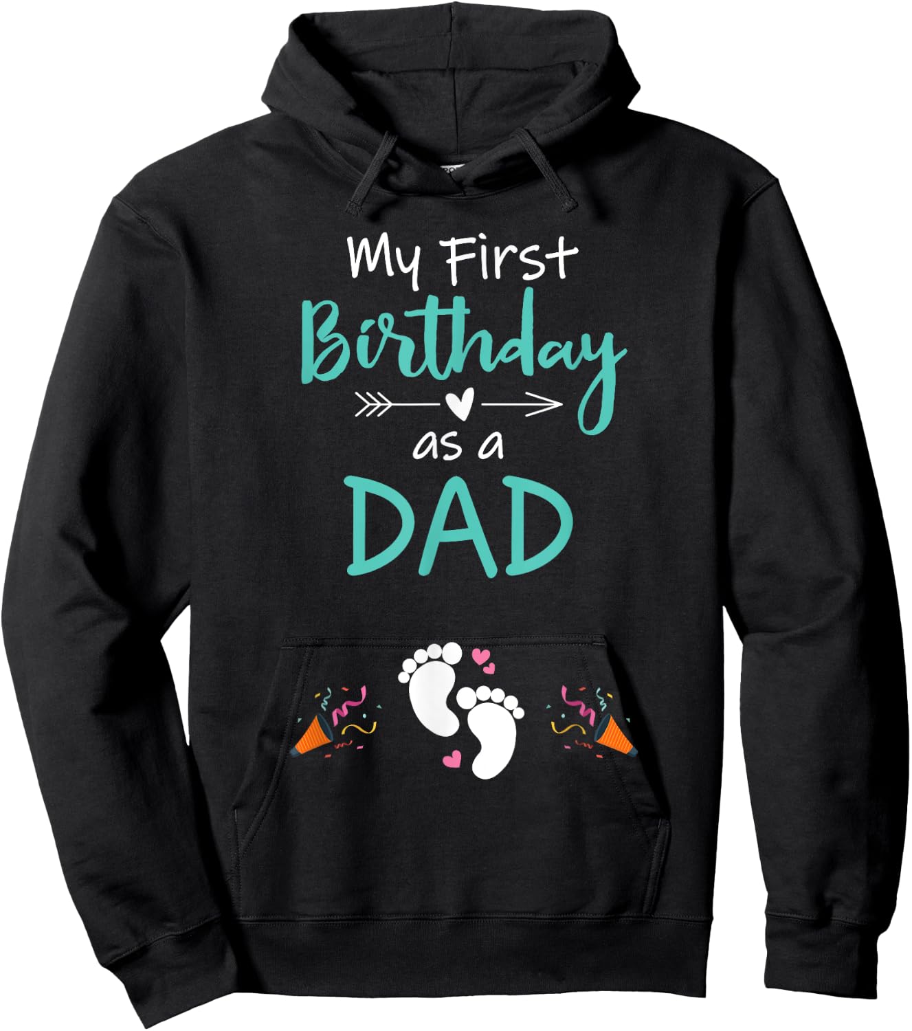 My First Birthday as a Dad Pregnancy Announcement Gift Hoodie - Hoodie | Black