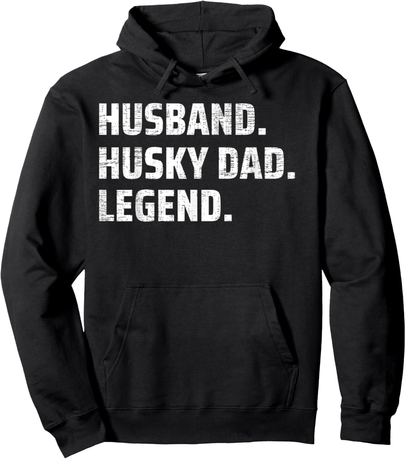Husband Husky Dad Legend Siberian Huskies Dog Dad Papa Men Hoodie - Hoodie | Black