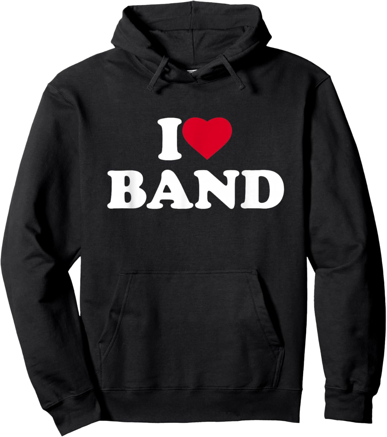 I Love Band I Heart Band Lover Hoodie - Hoodie | Black
