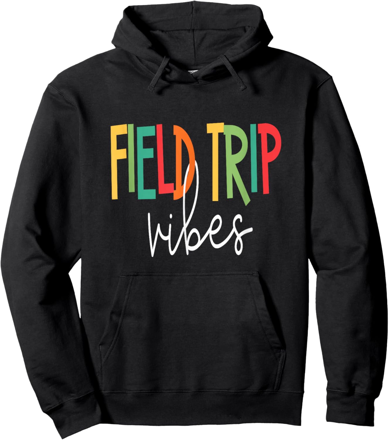 Retro Field Trip Vibes Vintage Field Trip Vibes Teacher Kids Hoodie - Hoodie | Black