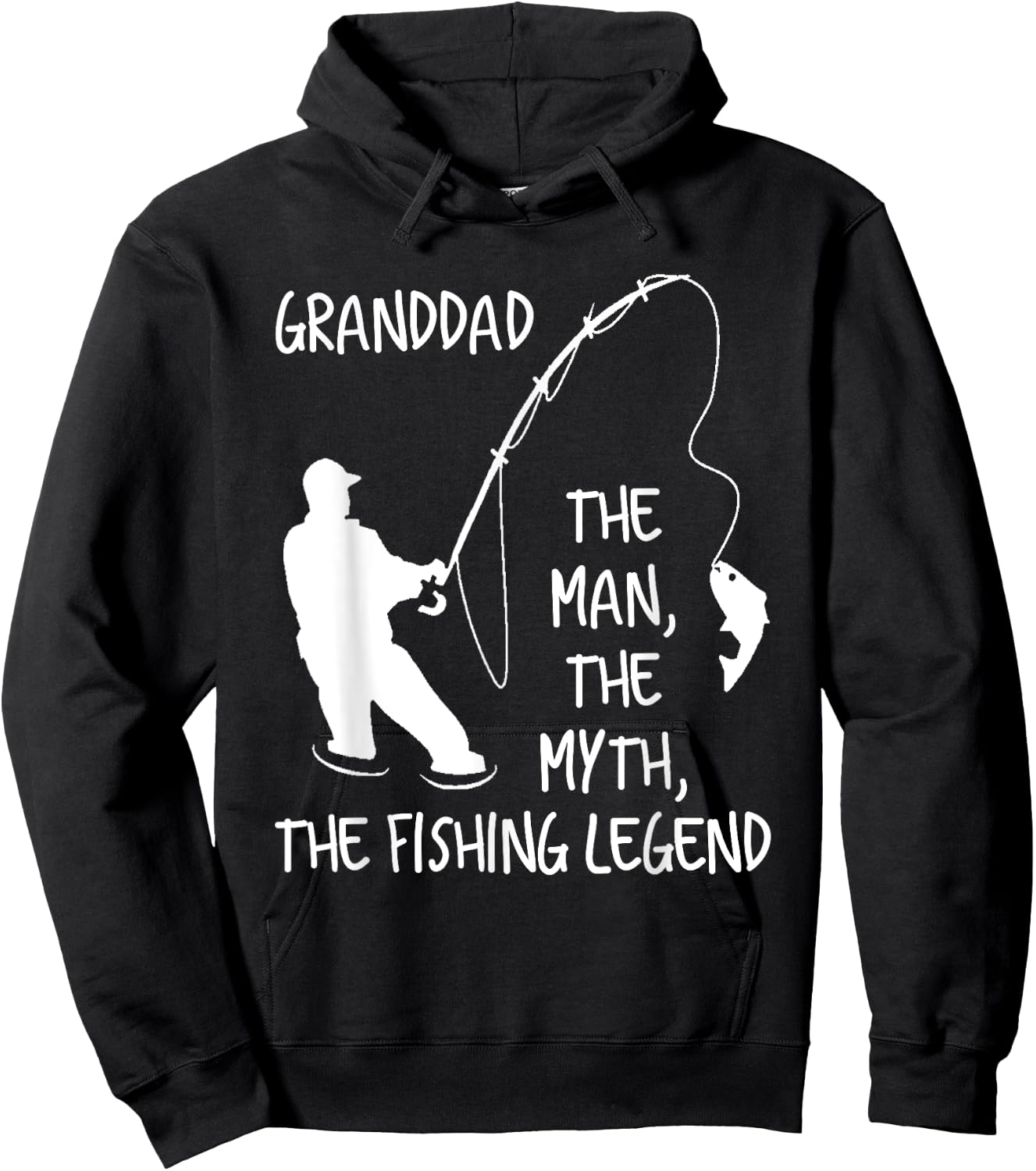 Granddad The Man The Myth The Fishing Legend Hoodie - Hoodie | Black