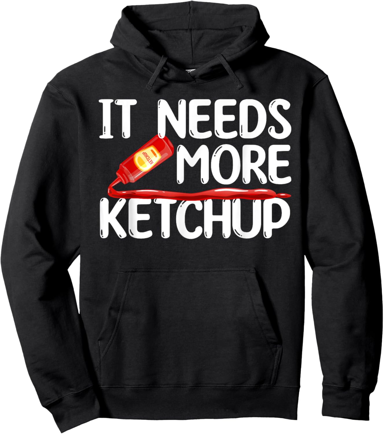 Funny Ketchup Art Women Kids Catsup Condiment Lovers Hoodie - Hoodie | Black