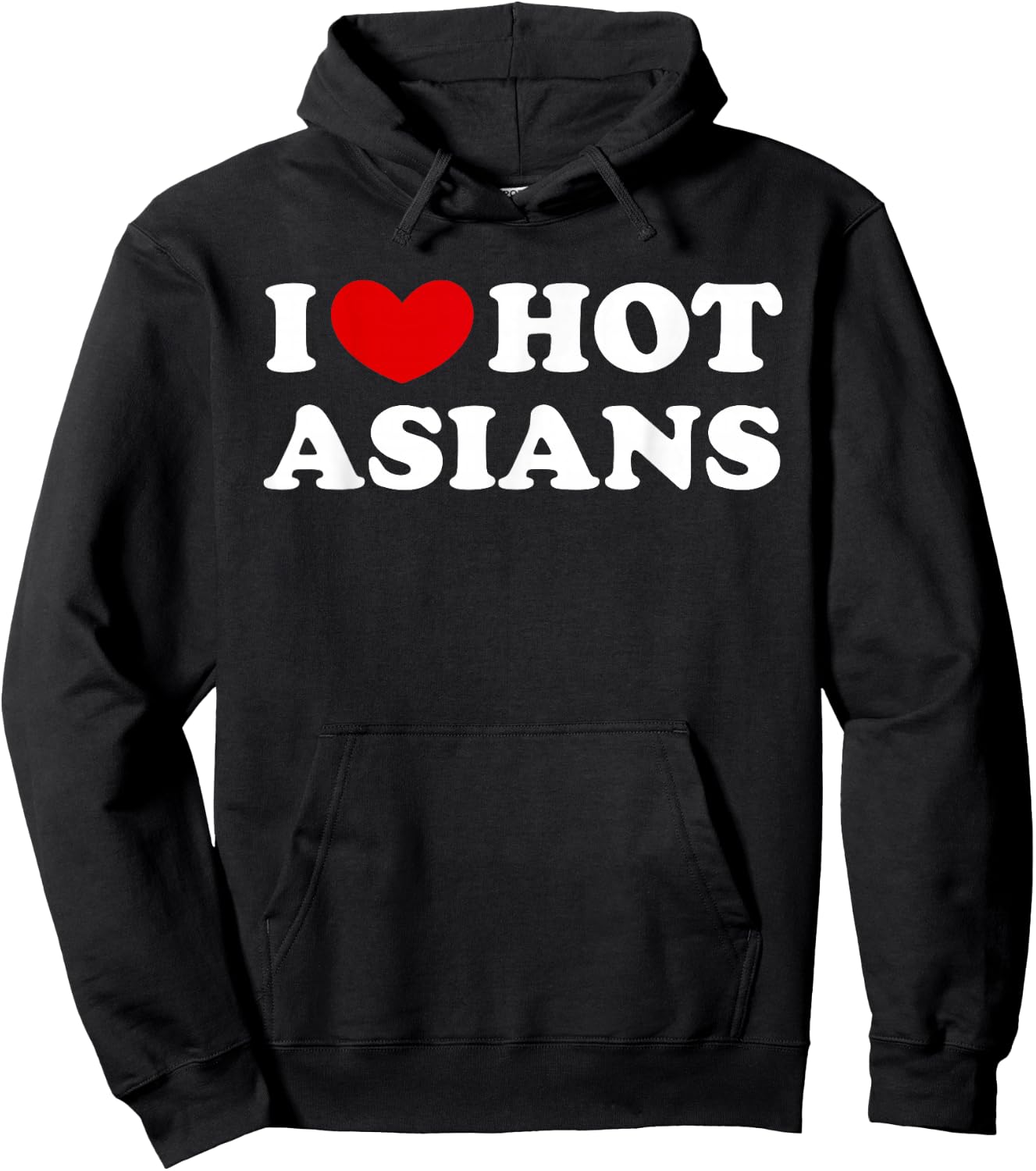 I Love Hot Asians, I Heart Hot Asians Hoodie - Hoodie | Black