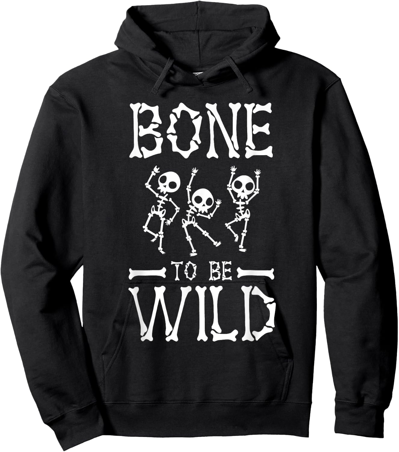 Bone to be Wild Skeleton Hands Halloween Costume Hoodie - Hoodie | Black