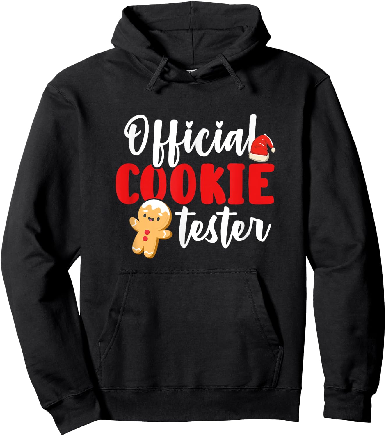 Official Cookie Tester Christmas Baking Crew Cute Baker Hoodie - Hoodie | Black