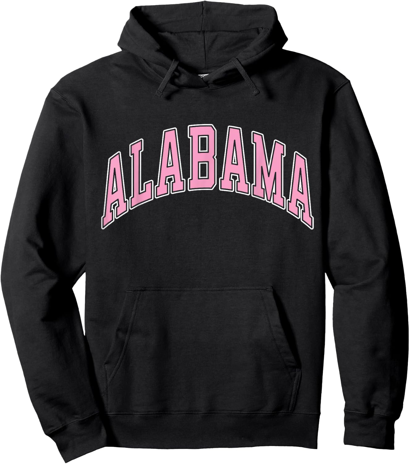 Alabama Varsity Style Pink Text Hoodie - Hoodie | Black