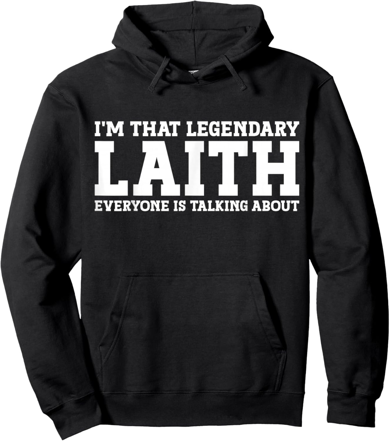 Laith Personal Name First Name Funny Laith Hoodie - Hoodie | Black