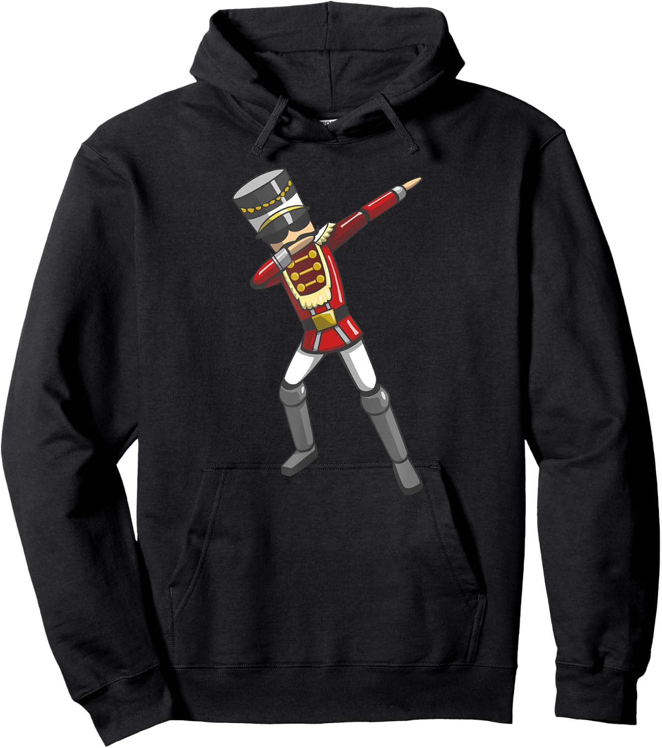 Dabbing Nutcracker Soldier Toy Christmas Dab Dance Hoodie - Hoodie | Black
