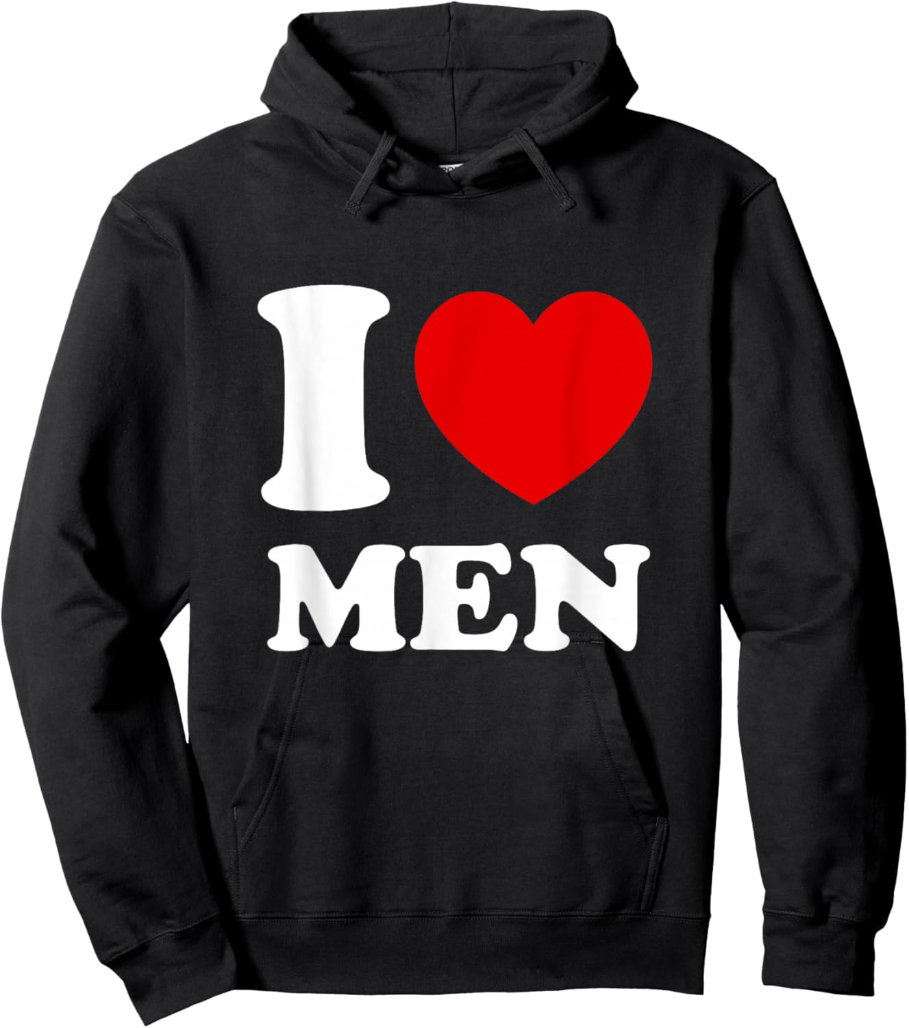 I Love Men, I Heart Men Hoodie - Hoodie | Black
