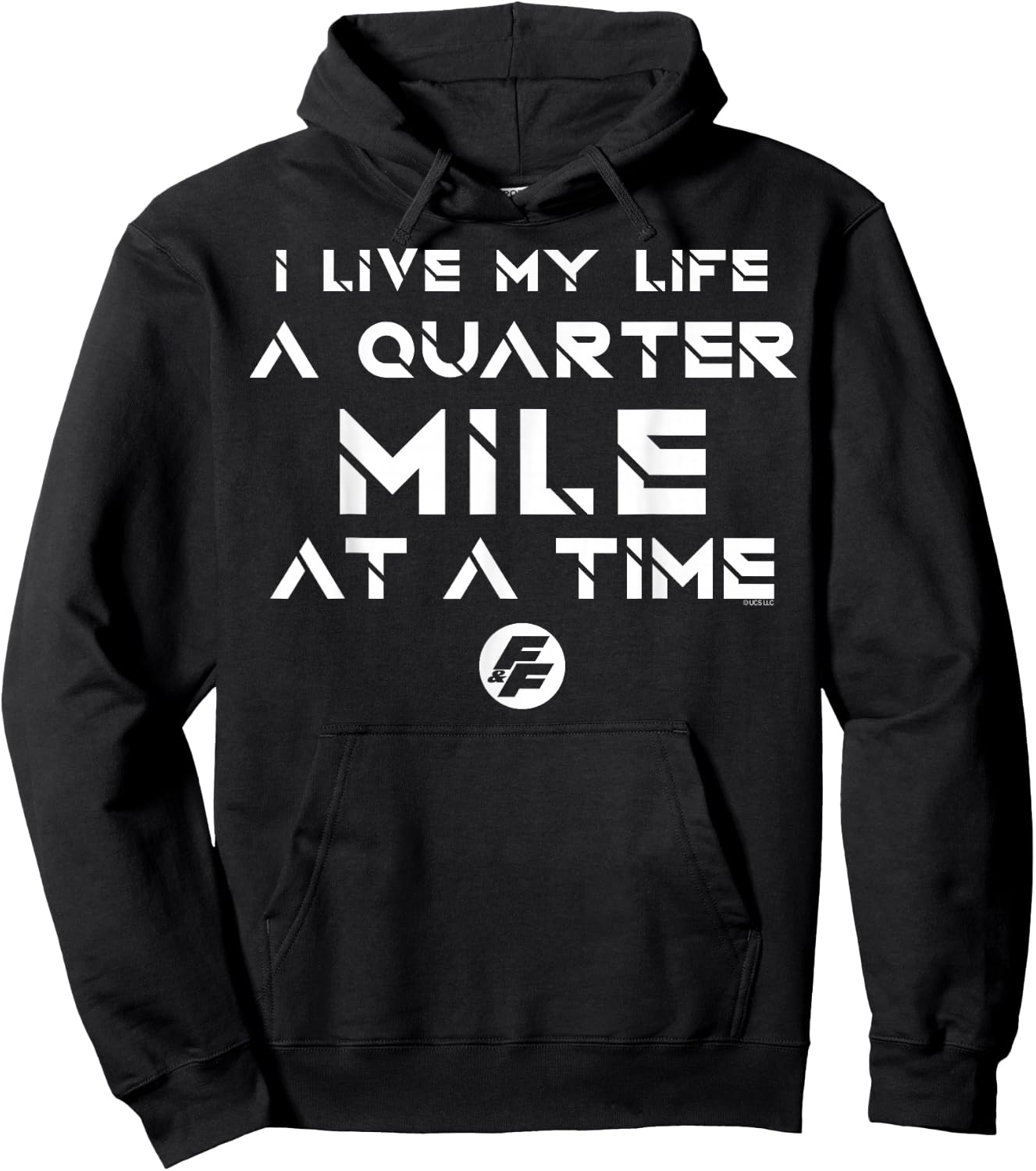 Fast & Furious Life at A Quarter Mile at A Time Word Stack Hoodie - Hoodie | Black