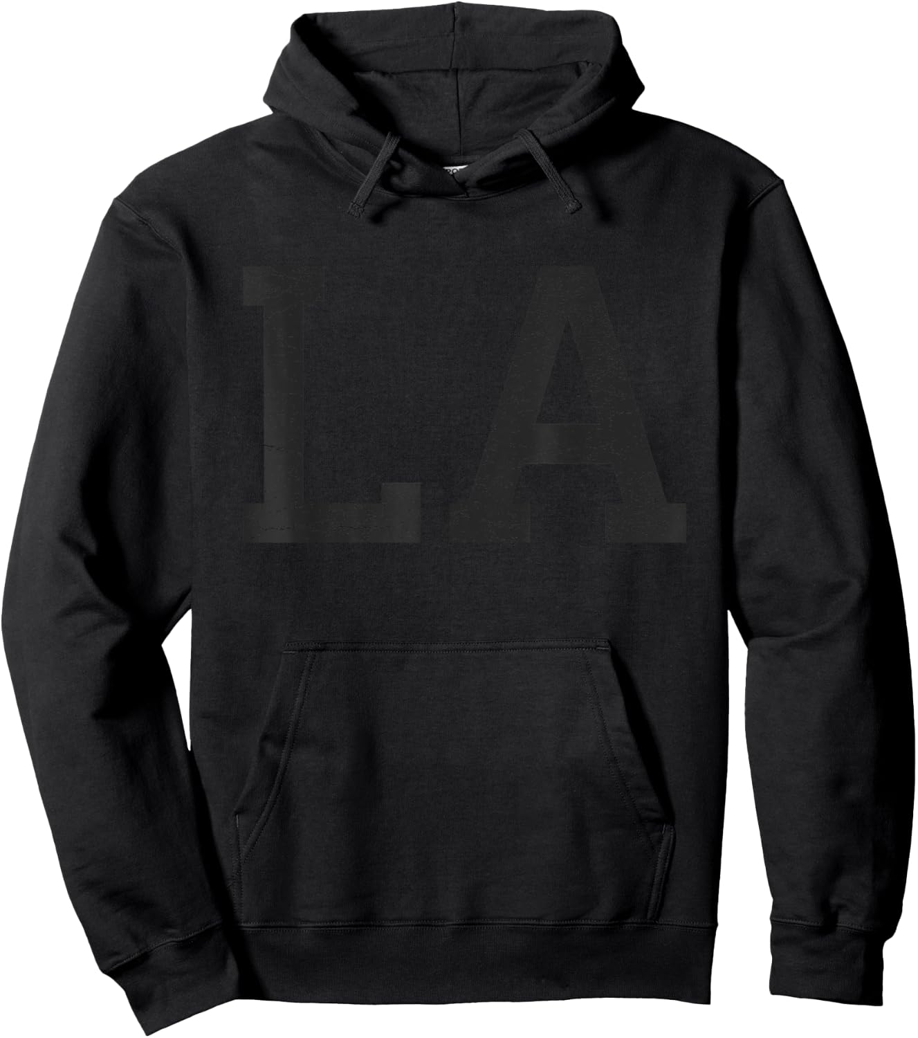Los Angeles Women Men | Cool Black Text Distressed LA Hoodie - Hoodie | Black