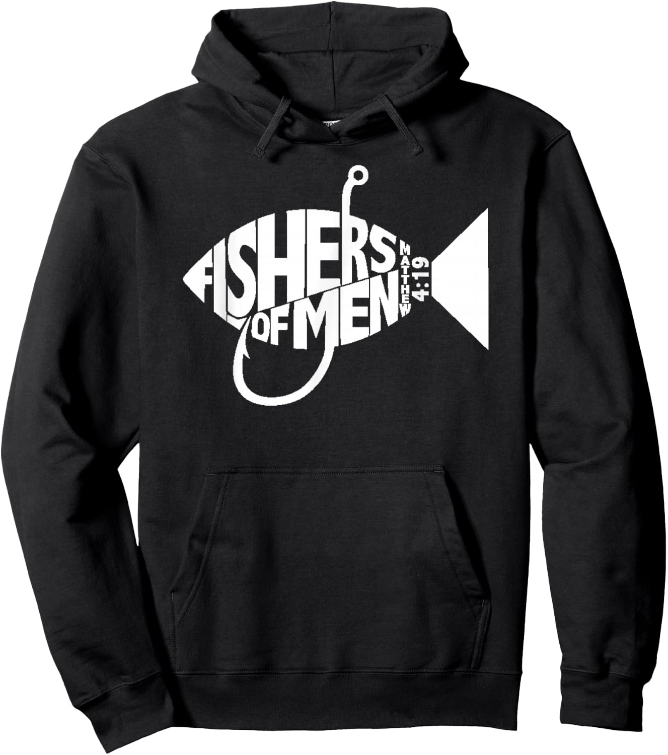 Matching Church Christian Group Bible Verse Fishers of Men Hoodie - Hoodie | Black