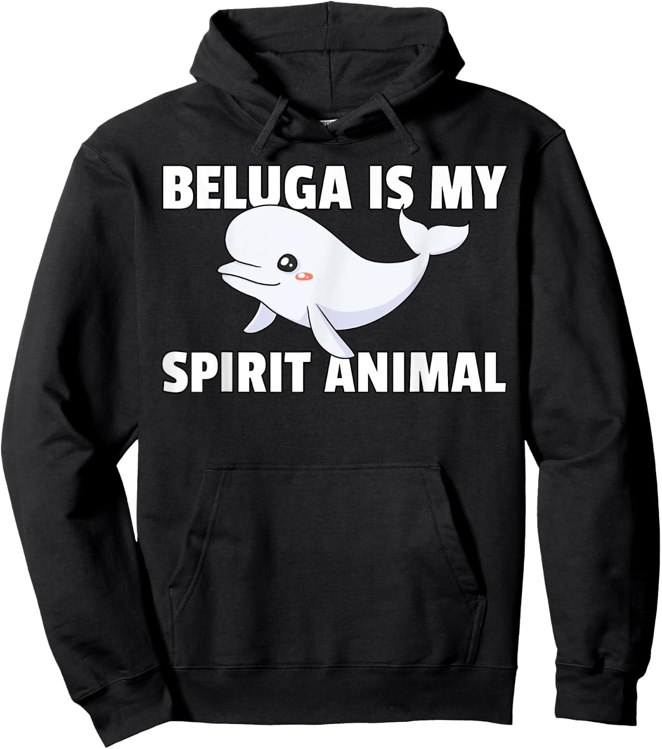 Beluga Whale Gift Baby Beluga Costume Hoodie - Hoodie | Black