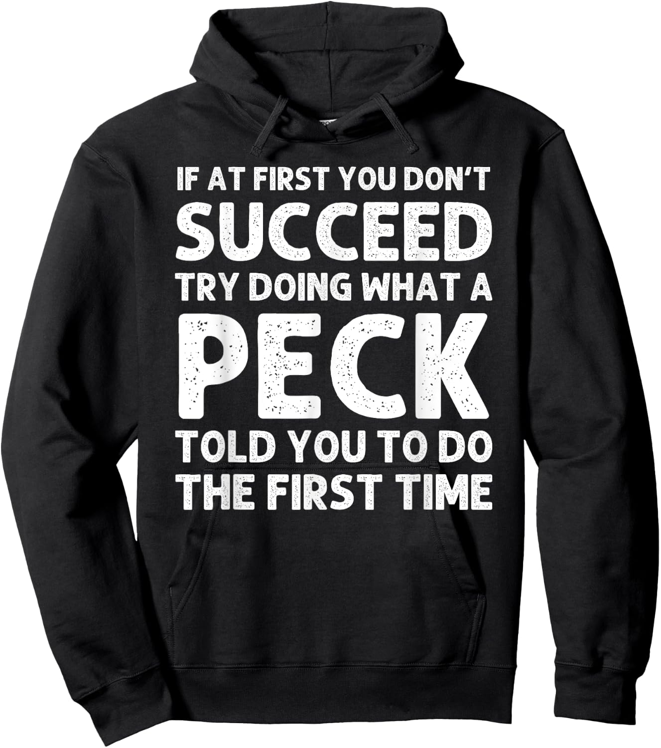 PECK Funny Surname Family Tree Birthday Reunion Idea Hoodie - Hoodie | Black