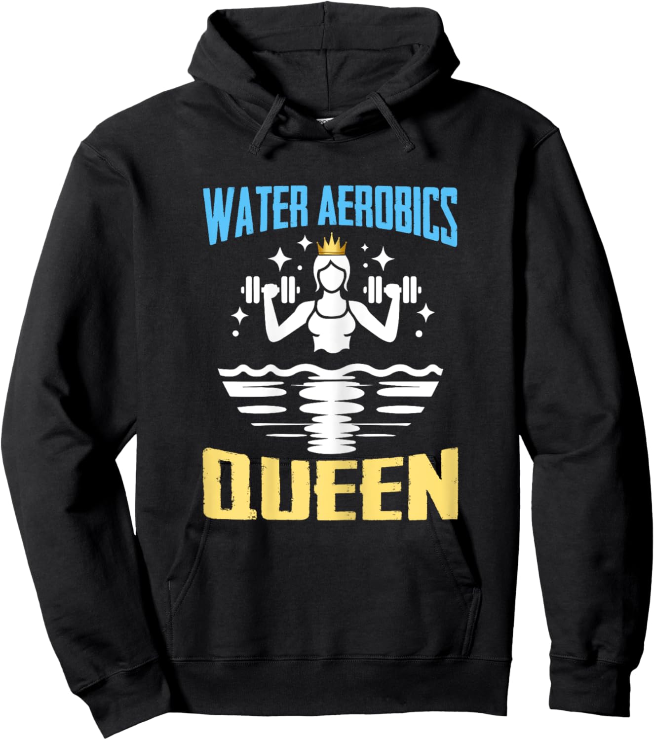 Water Aerobics Queen Shirt Aquatic Fitness Hoodie - Hoodie | Black