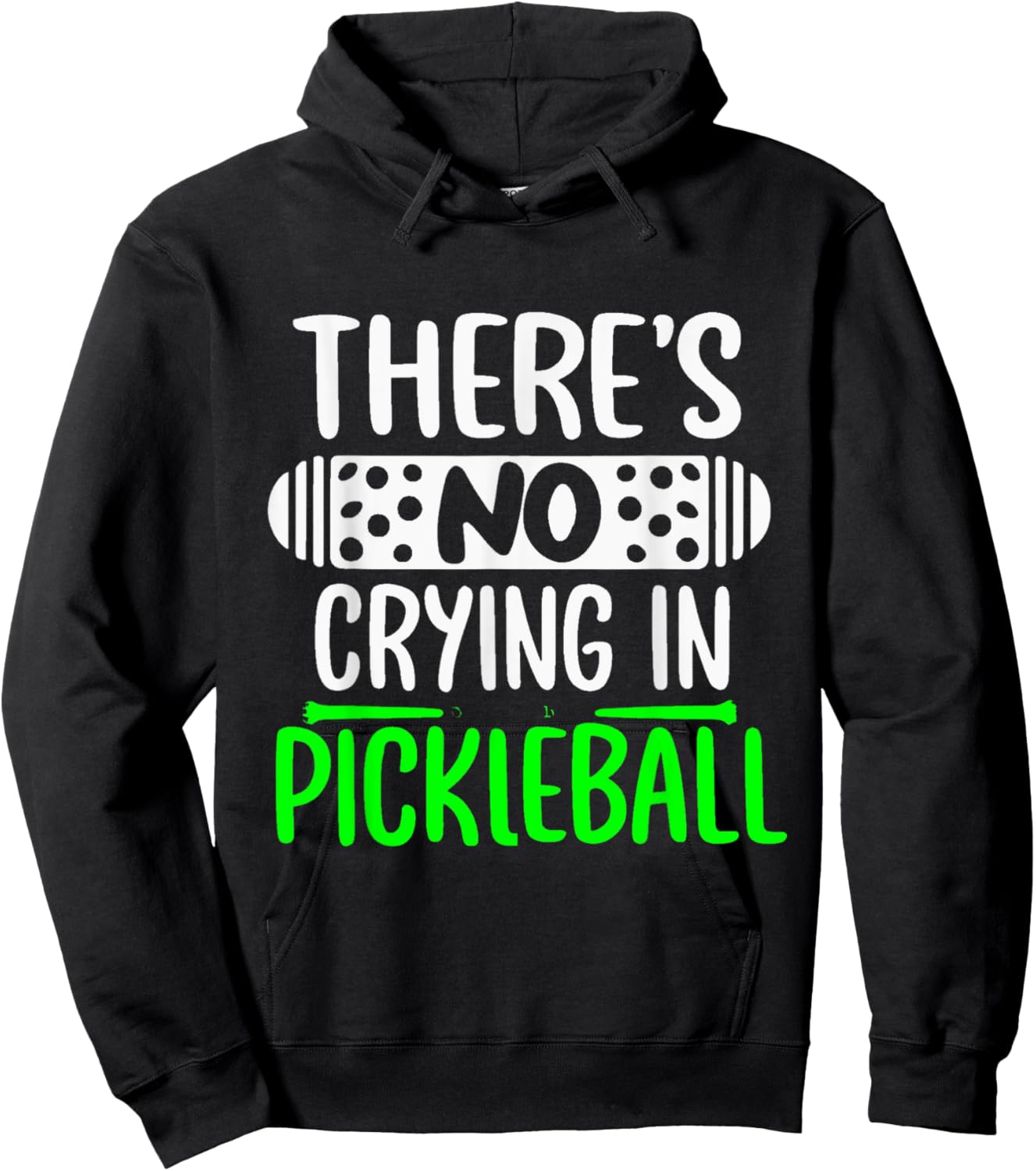 There's No Crying In Pickleball Funny Pickleball Rules Hoodie - Hoodie | Black