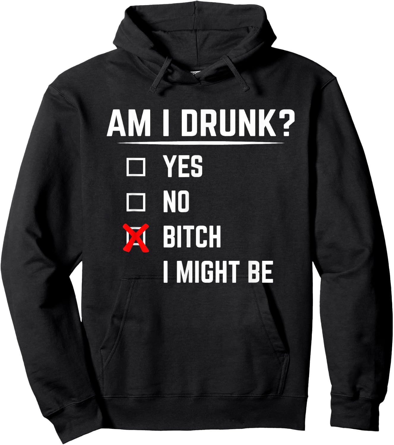 Funny Drinking Shirt Am I Drunk? Bitch I Might Be Hoodie - Hoodie | Black