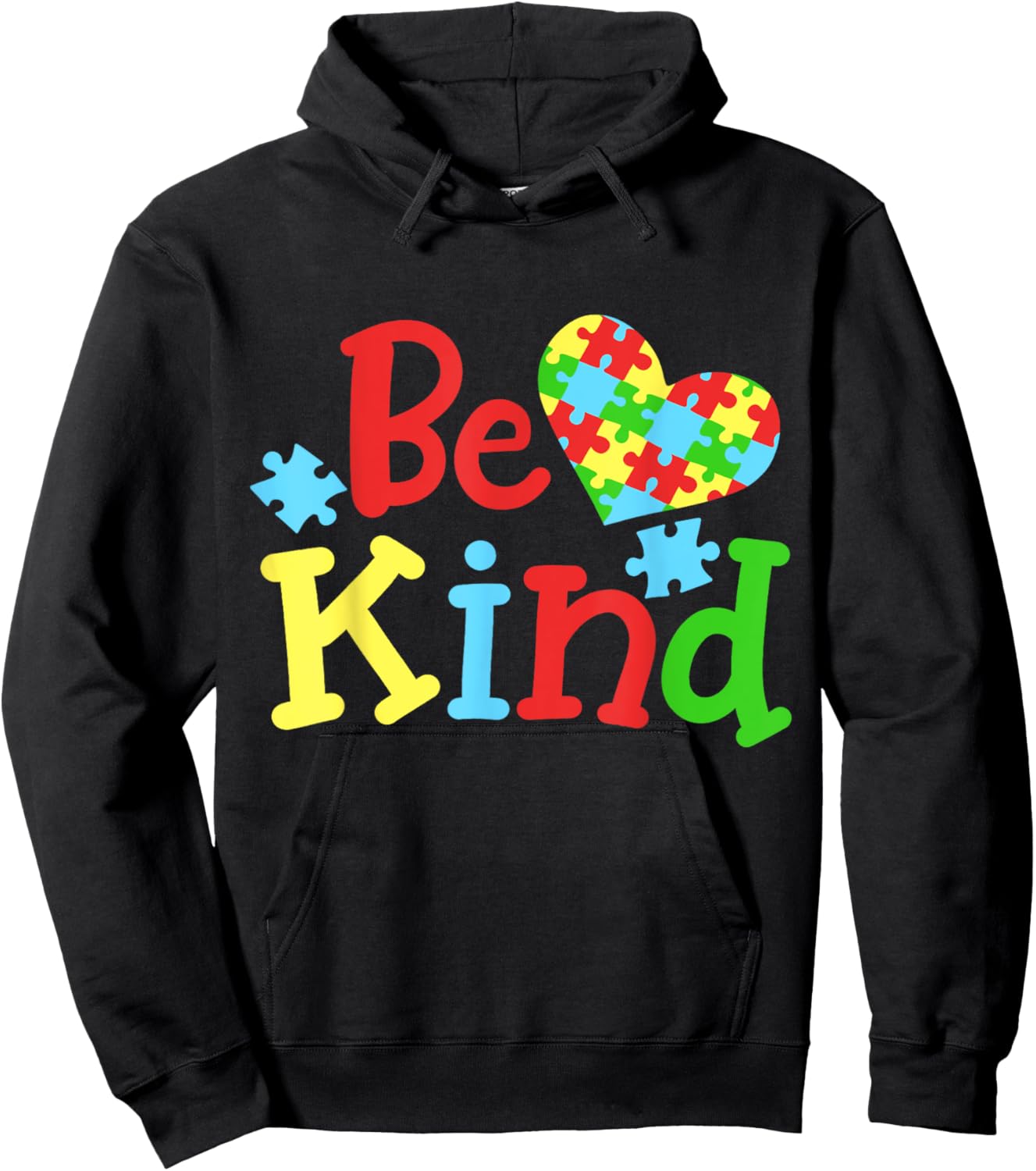 Autism Awareness Be Kind Hoodie - Hoodie | Black