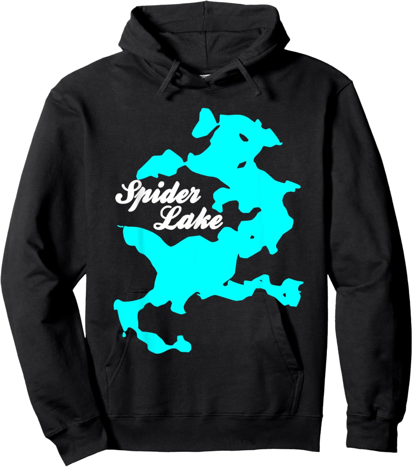 Minimalist Spider Lake - Michigan Hoodie - Hoodie | Black
