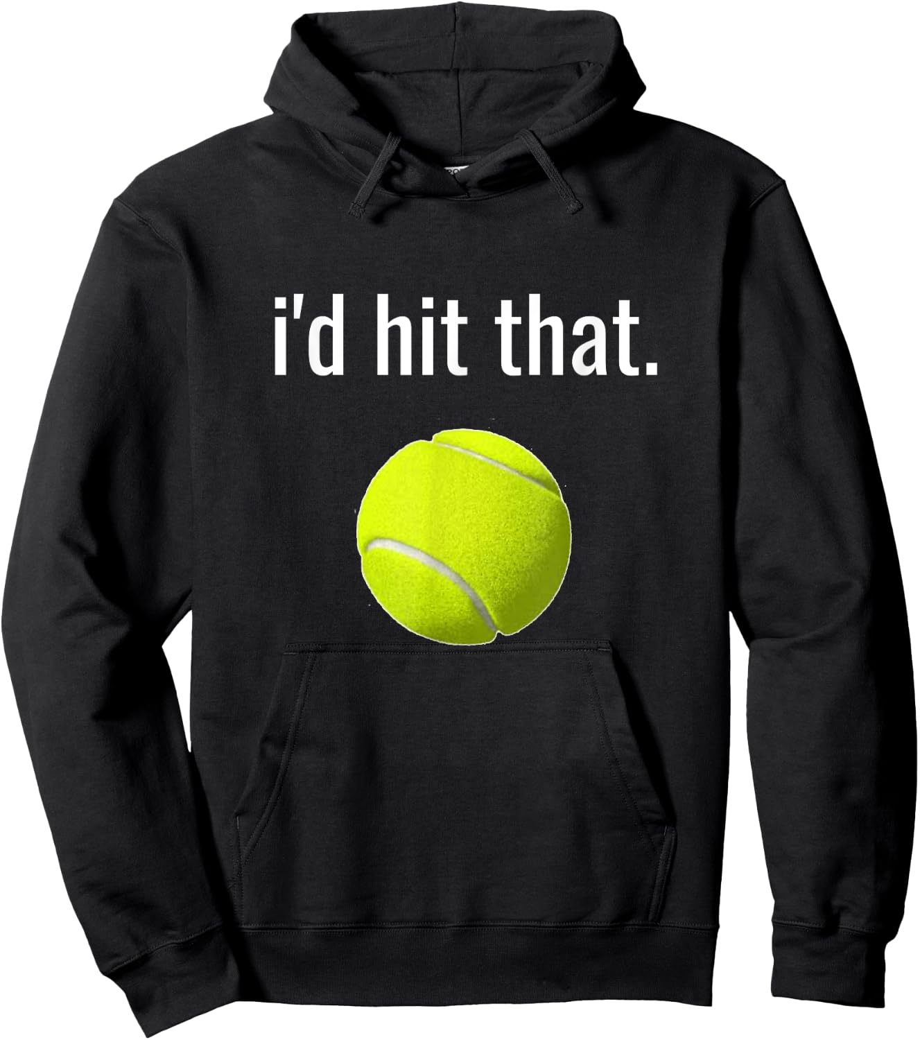 I'd Hit That Tennis Humor Funny Tennis Lover Gift Hoodie - Hoodie | Black