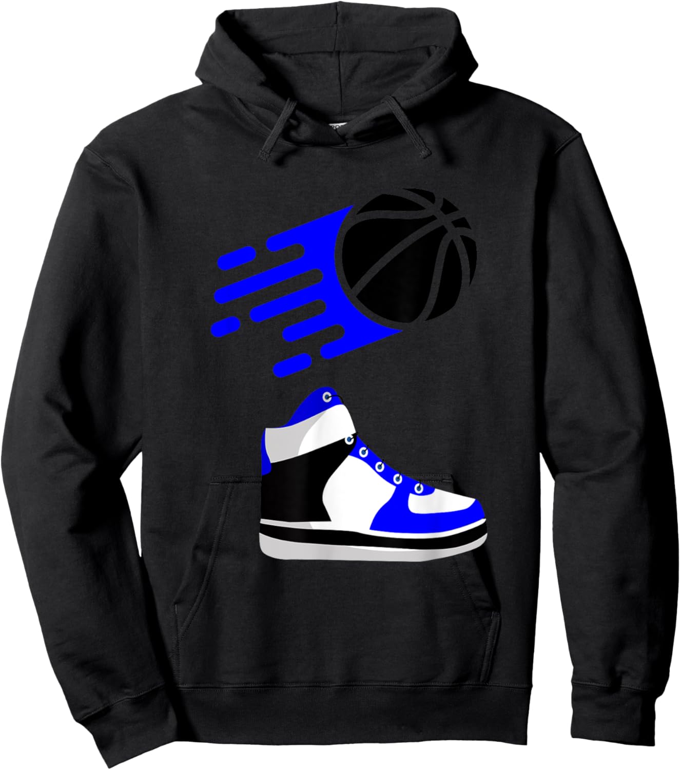 Blue basketball sneaker Hoodie - Hoodie | Black