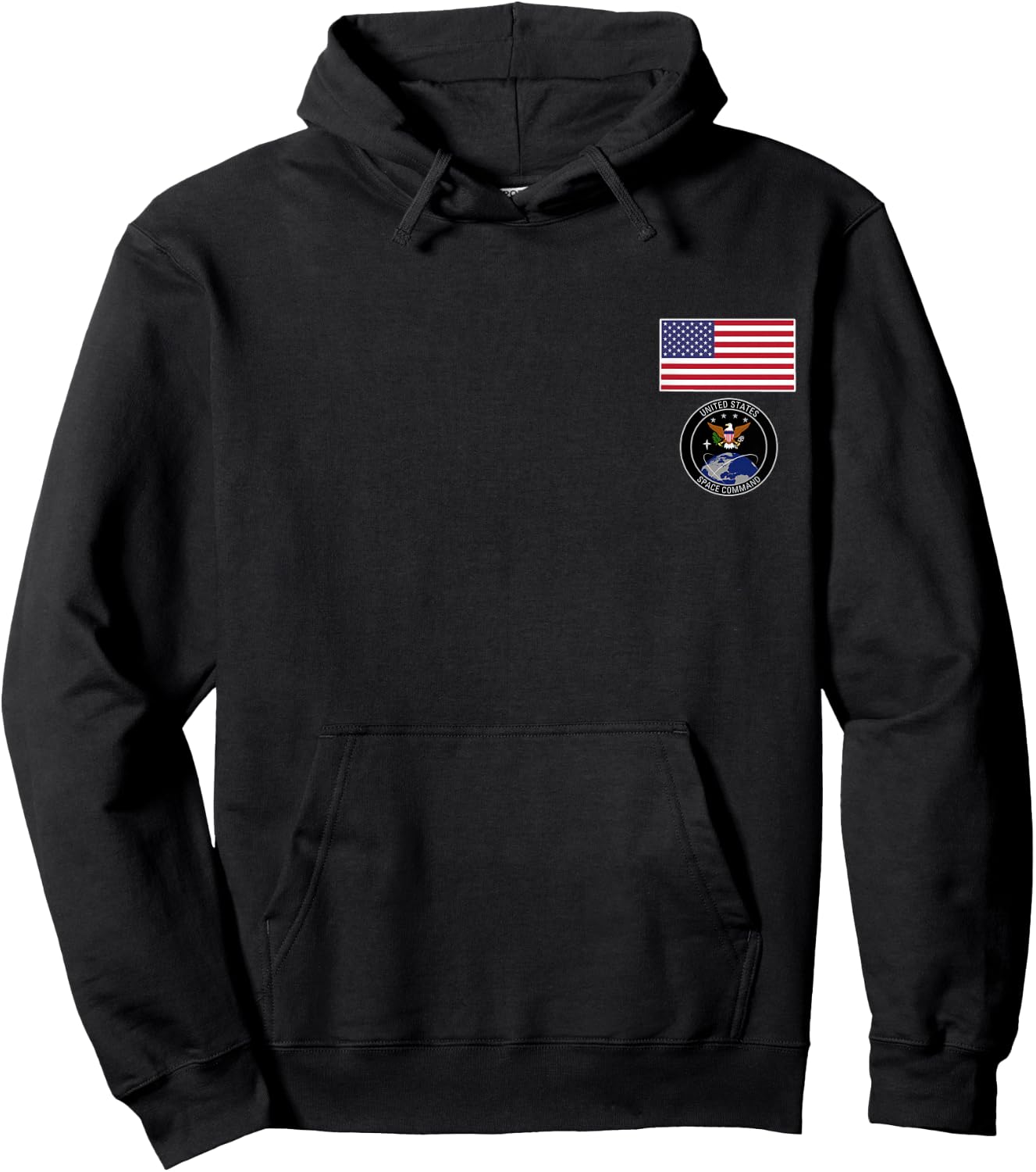 United States Space Command Logo US Army Armed Forces Hoodie - Hoodie | Black