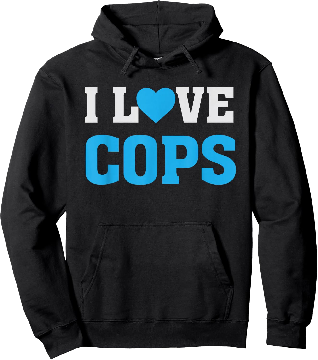 I Heart Love Cops - Leo's Police Officers - Support Law Hoodie - Hoodie | Black