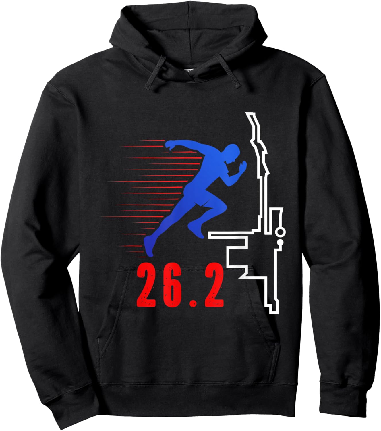Chicago 26.2 miles Marathon Runner 2024 Hoodie - Hoodie | Black