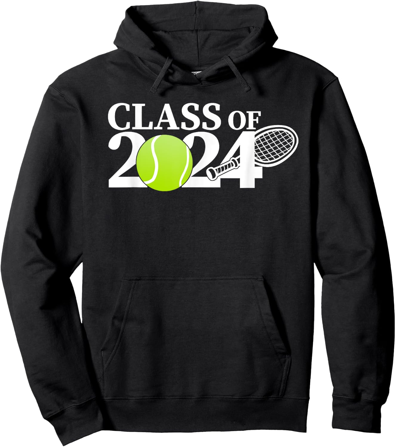 Class of 2024 Graduation Senior Tennis Player Gifts Hoodie - Hoodie | Black
