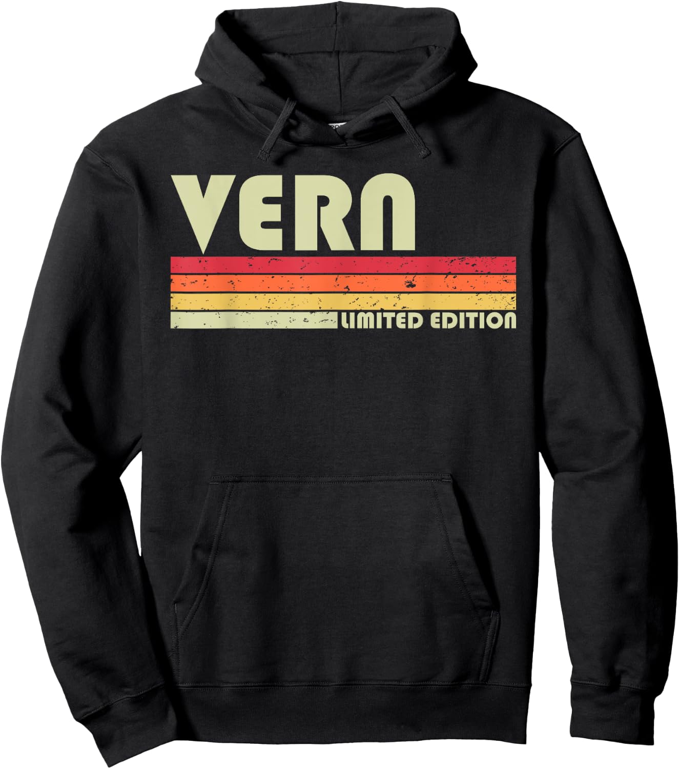 VERN Gift Name Personalized Funny Retro Vintage Birthday Hoodie - Hoodie | Black