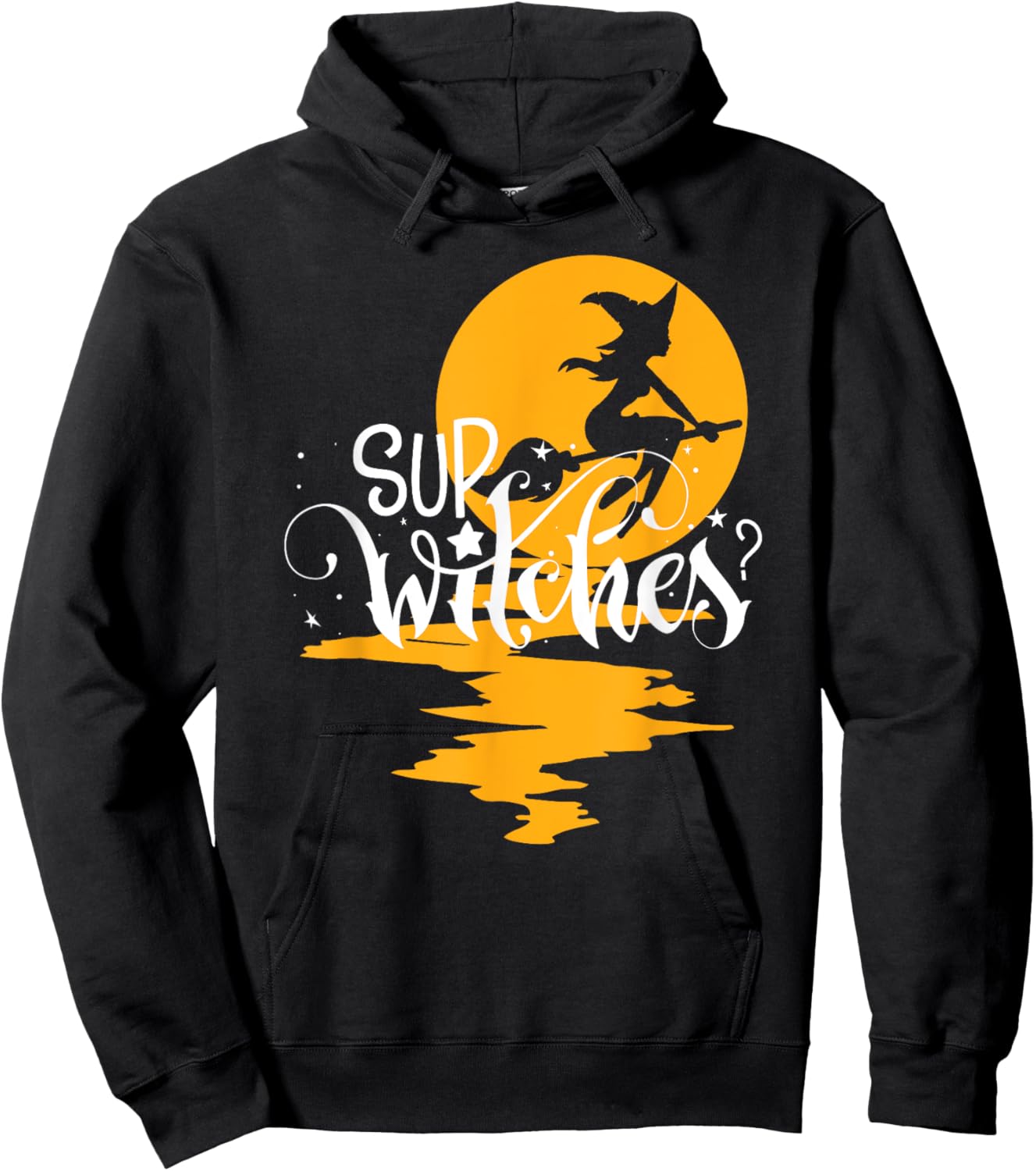 Sup Witches Funny Witch Retro Halloween Cute Spooky Witchy Hoodie - Hoodie | Black