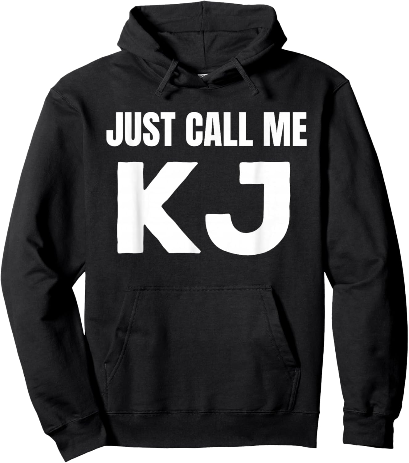 KJ Initials First Name Nickname Just Call Me KJ Hoodie - Hoodie | Black