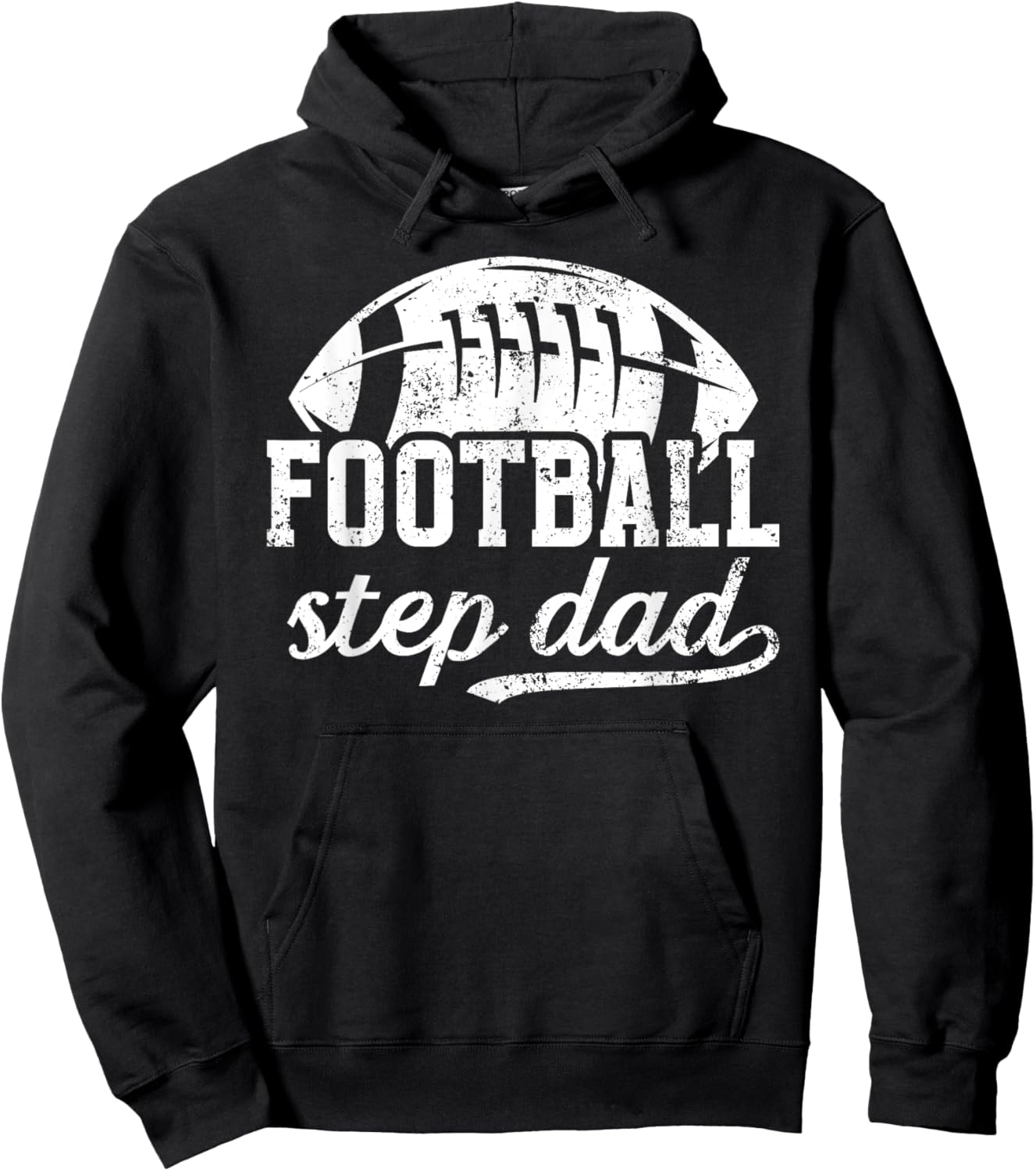 Football Step Dad Of A Football Player Stepfather Hoodie - Hoodie | Black