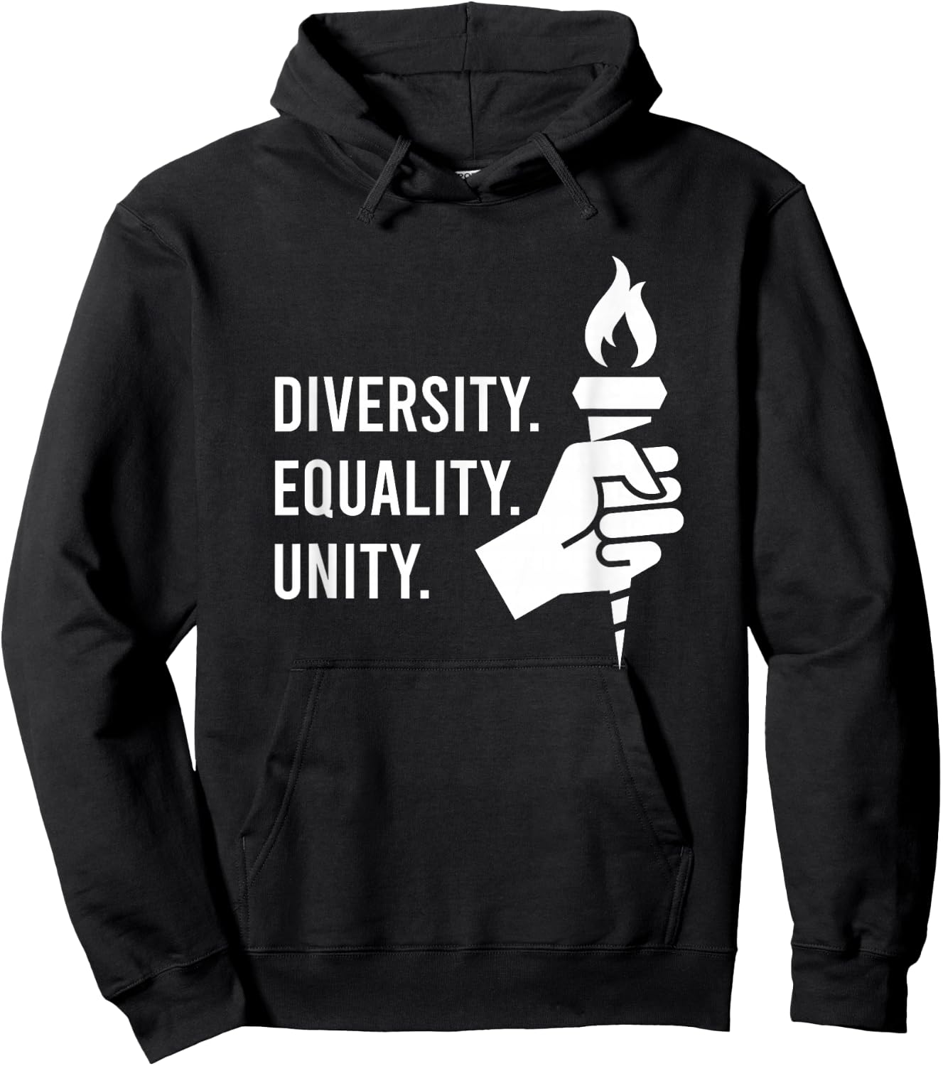 Diversity. Equality. Unity. A Feminist, Inclusion, & Resist Hoodie - Hoodie | Black