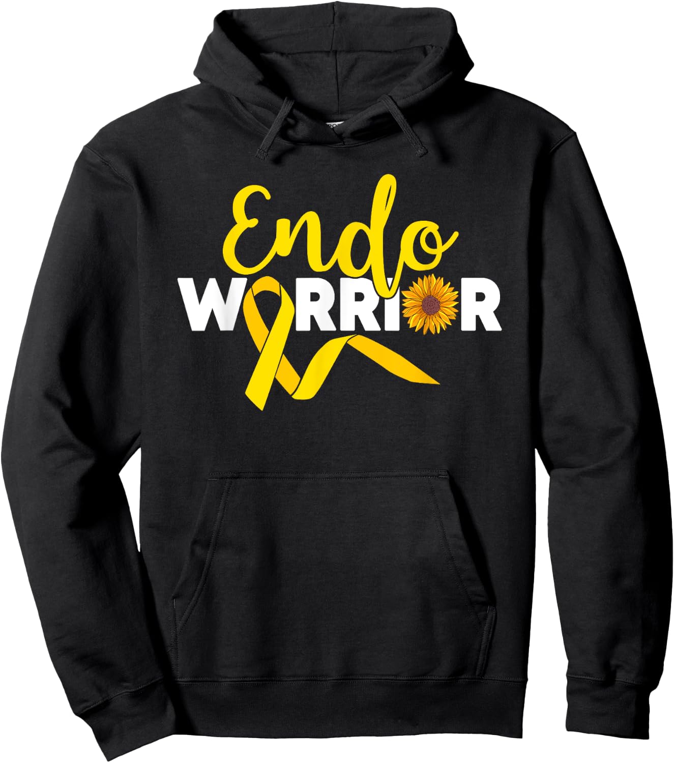 Endo Warrior Endometrium Endometriosis Awareness Hoodie - Hoodie | Black