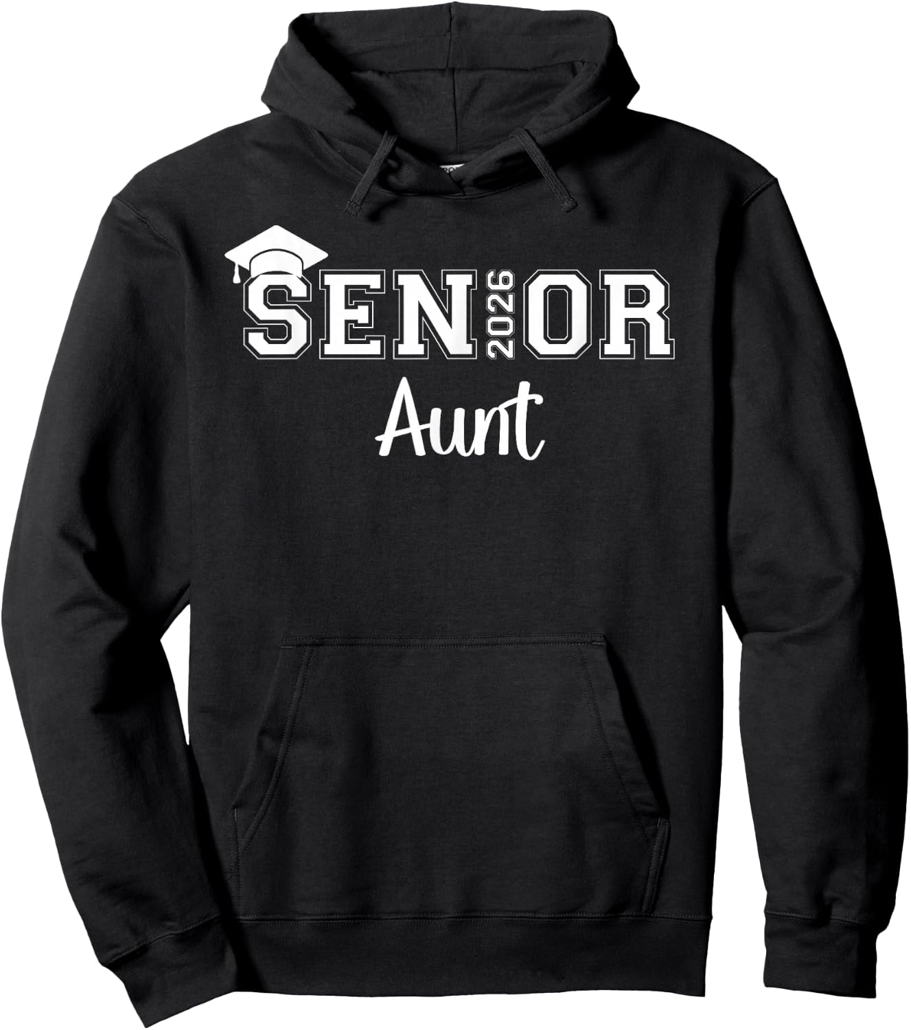 Senior 2026 Aunt Class Of 2026 Aunt Auntie Graduate Hoodie - Hoodie | Black