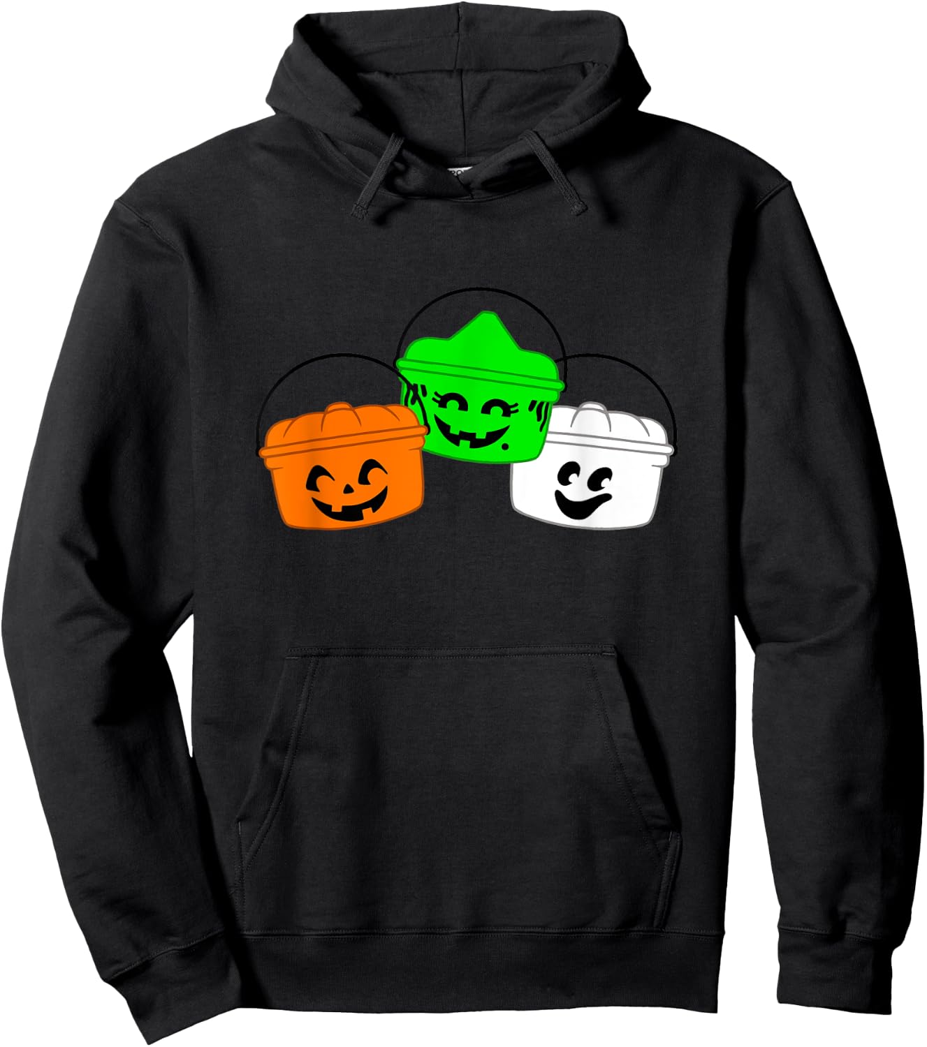 Retro Halloween Boo Buckets Trick or Treat Pails Meal Hoodie - Hoodie | Black