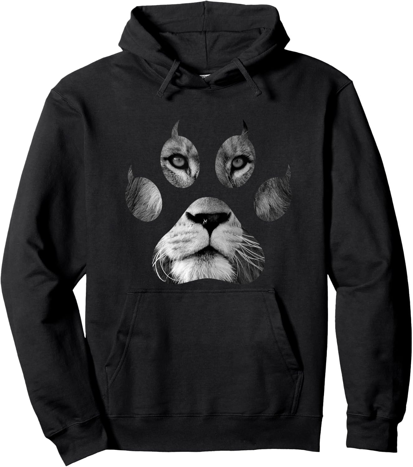 Lion Paw Shirt Lion Lover Shirts Animal Shirts Lion Gift Hoodie - Hoodie | Black