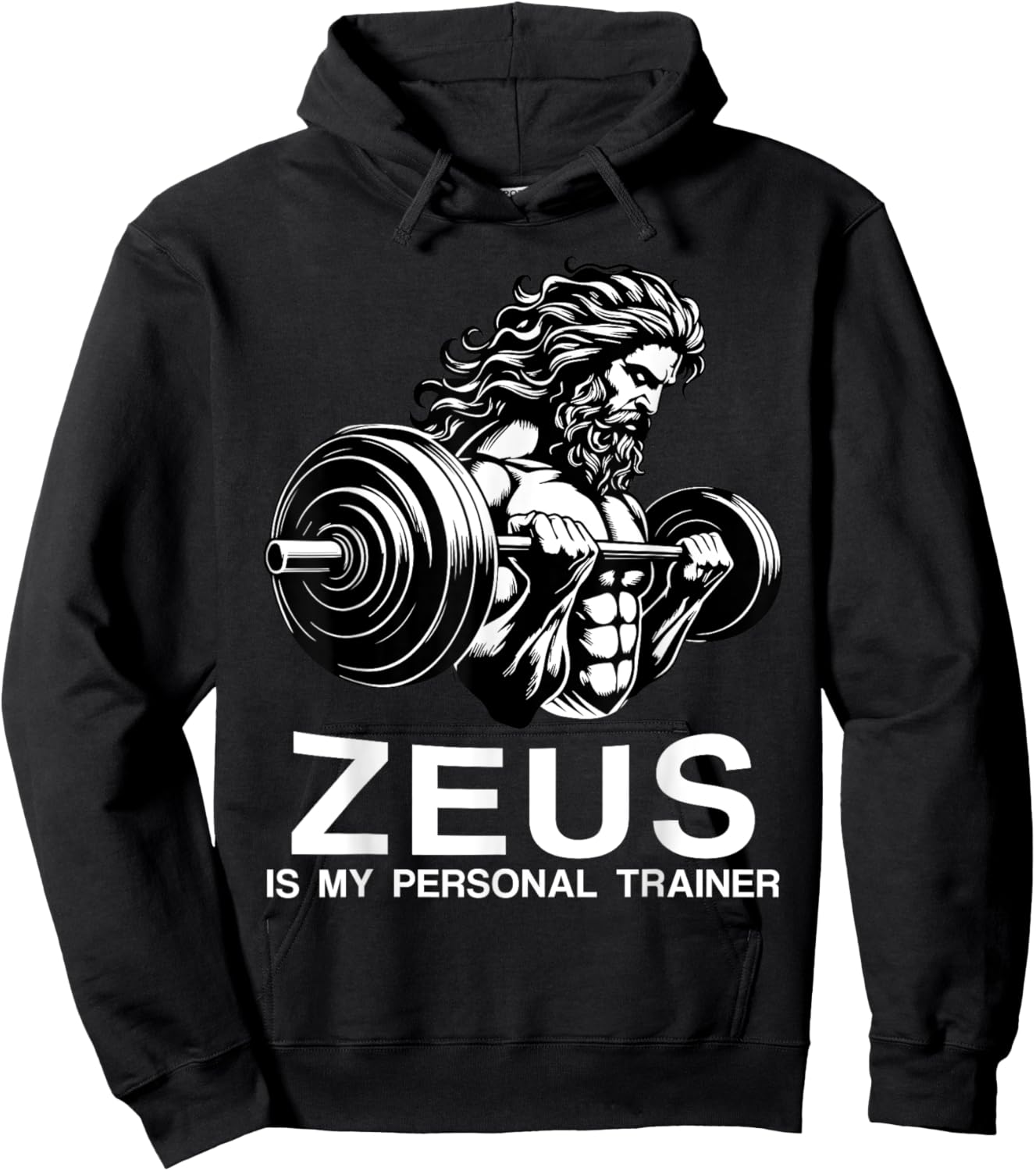 Zeus Greek God Bodybuilder Gym Fitness Workout Hoodie - Hoodie | Black