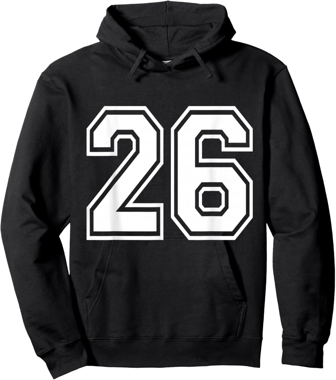 Number 26 Varsity Sports Team Jersey 26th Birthday 26 Years Hoodie - Hoodie | Black