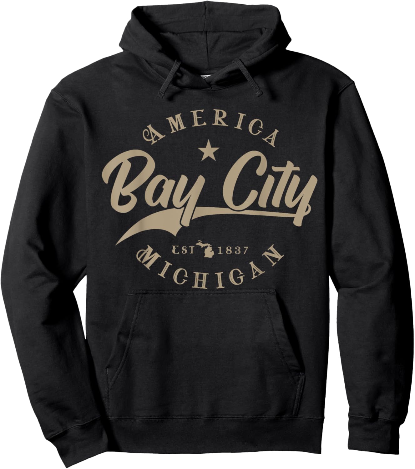 Bay City MI | Michigan Hoodie - Hoodie | Black